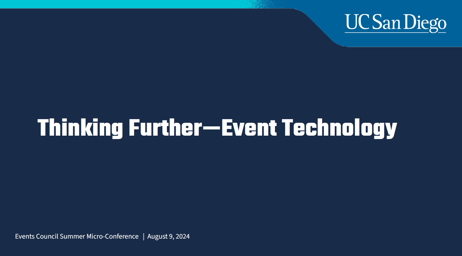 Thinking Further Event Technology Presentation